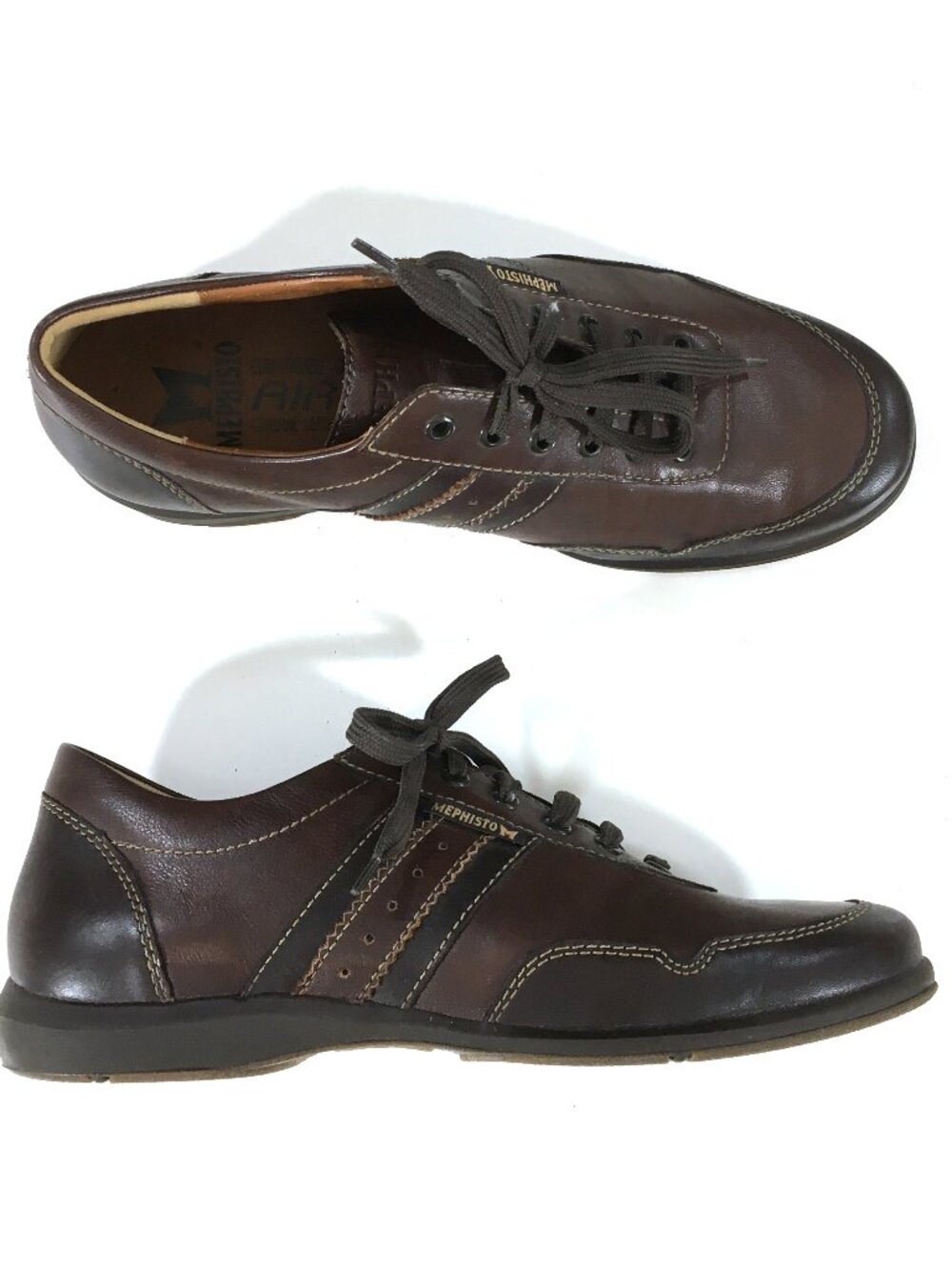 Mephisto Lace Up Shoes Mens Size 8 Brown Leather